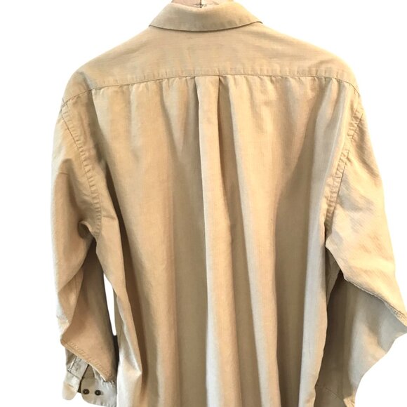 Roberto Villini Button-Down Shirt: Long Sleeves Autumn Gold, Men’s Size 17 34-35 - Picture 6 of 9